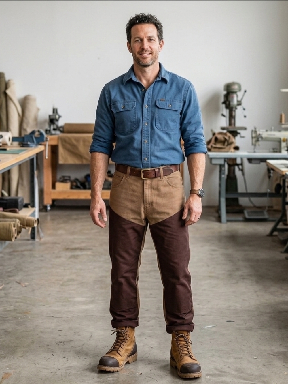 VTG 1990's Walls Heavy Duty Brown & Tan Canvas Brush Duck Field Pants 34R